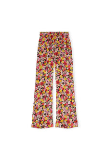 Floral Silk Stretch Trousers | Mole