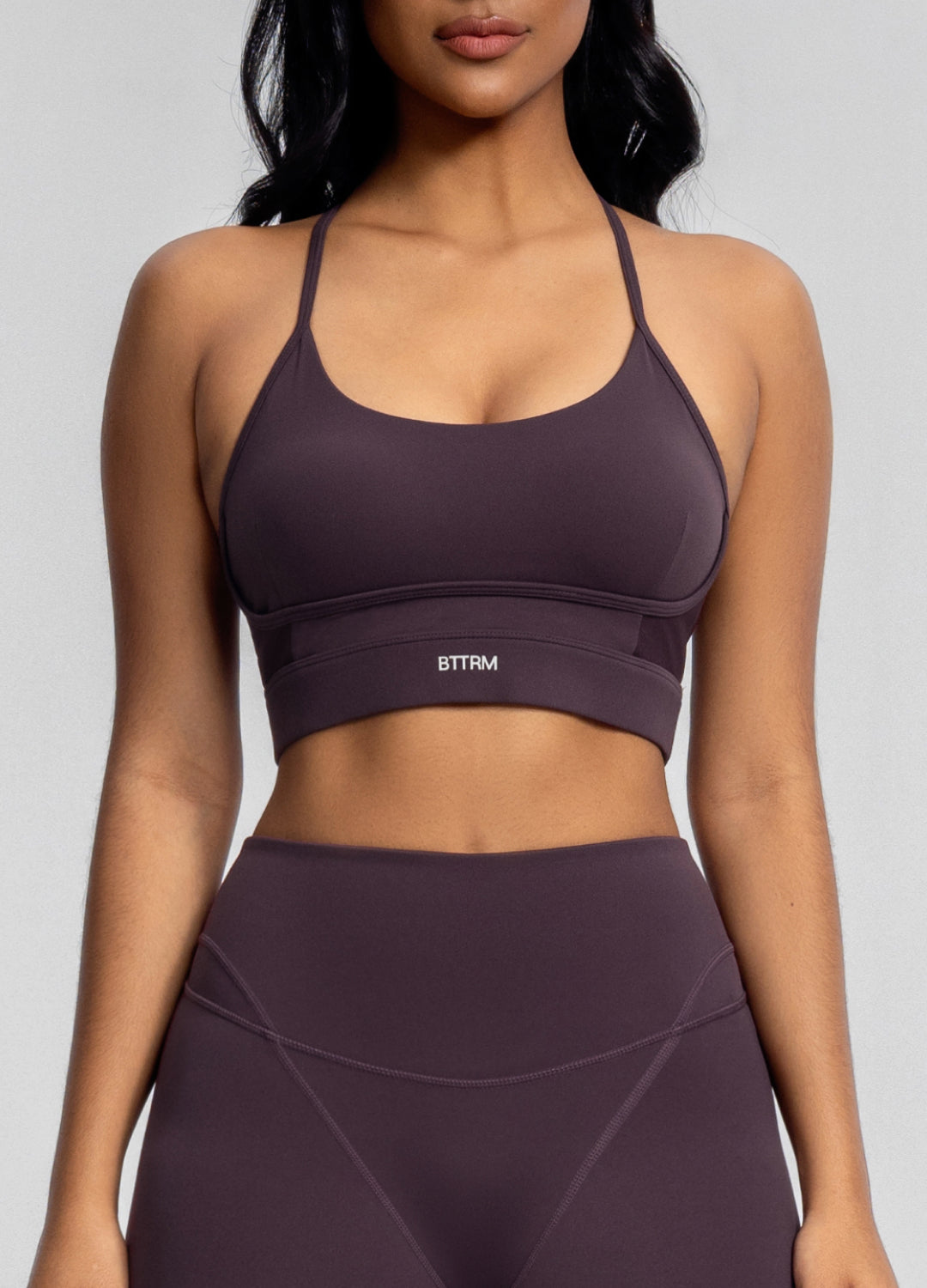Seamless Crossback Bra | Midnight Plum