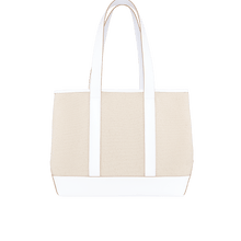 Canvas & Vegan Leather Tote | Blanc
