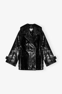 Future Coated Midi Jacket | Black