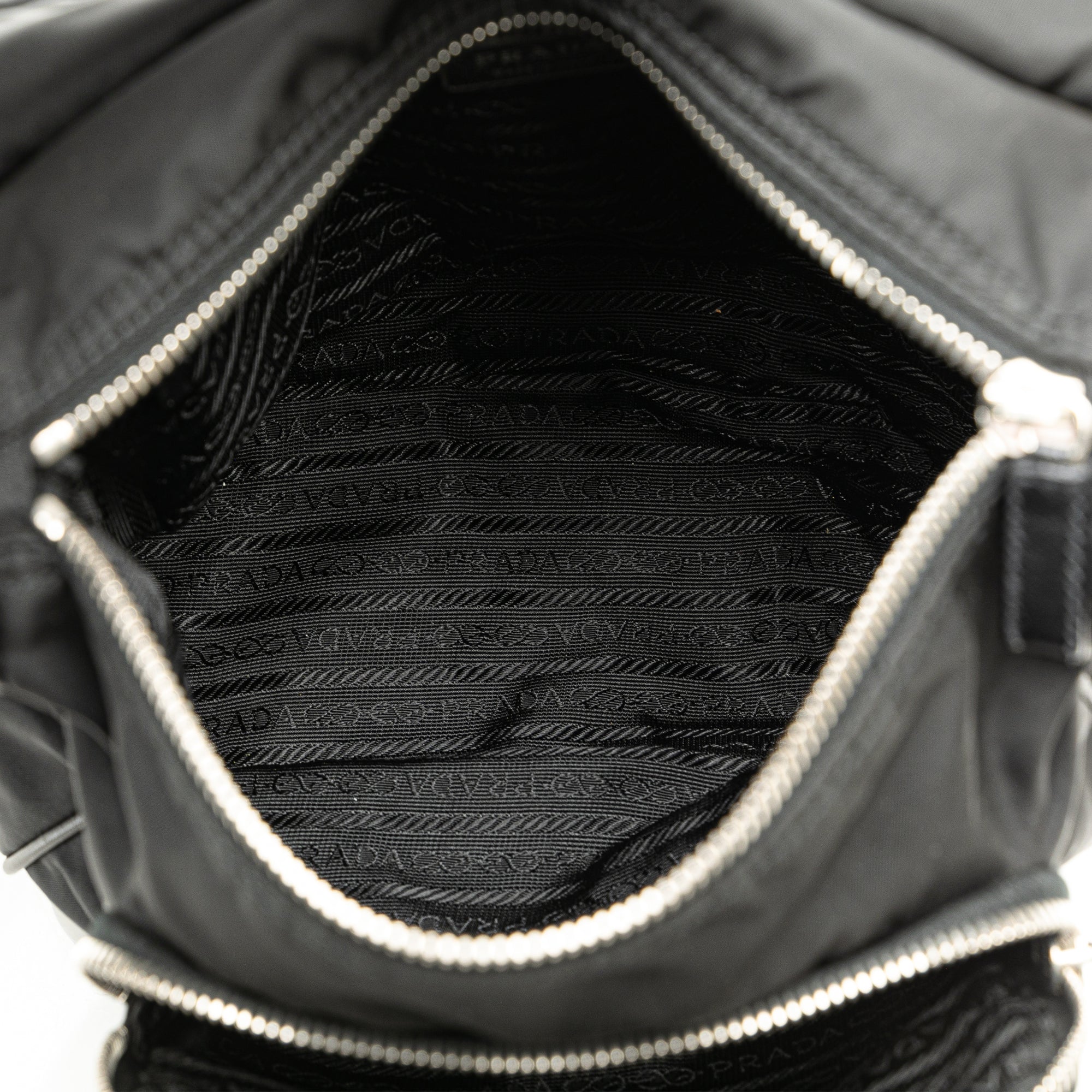 Prada | Pre-Owned Tessuto Shoulder Bag | Black