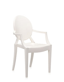 Louis Ghost Armchair - Recycled | Set of 2 | Glossy White