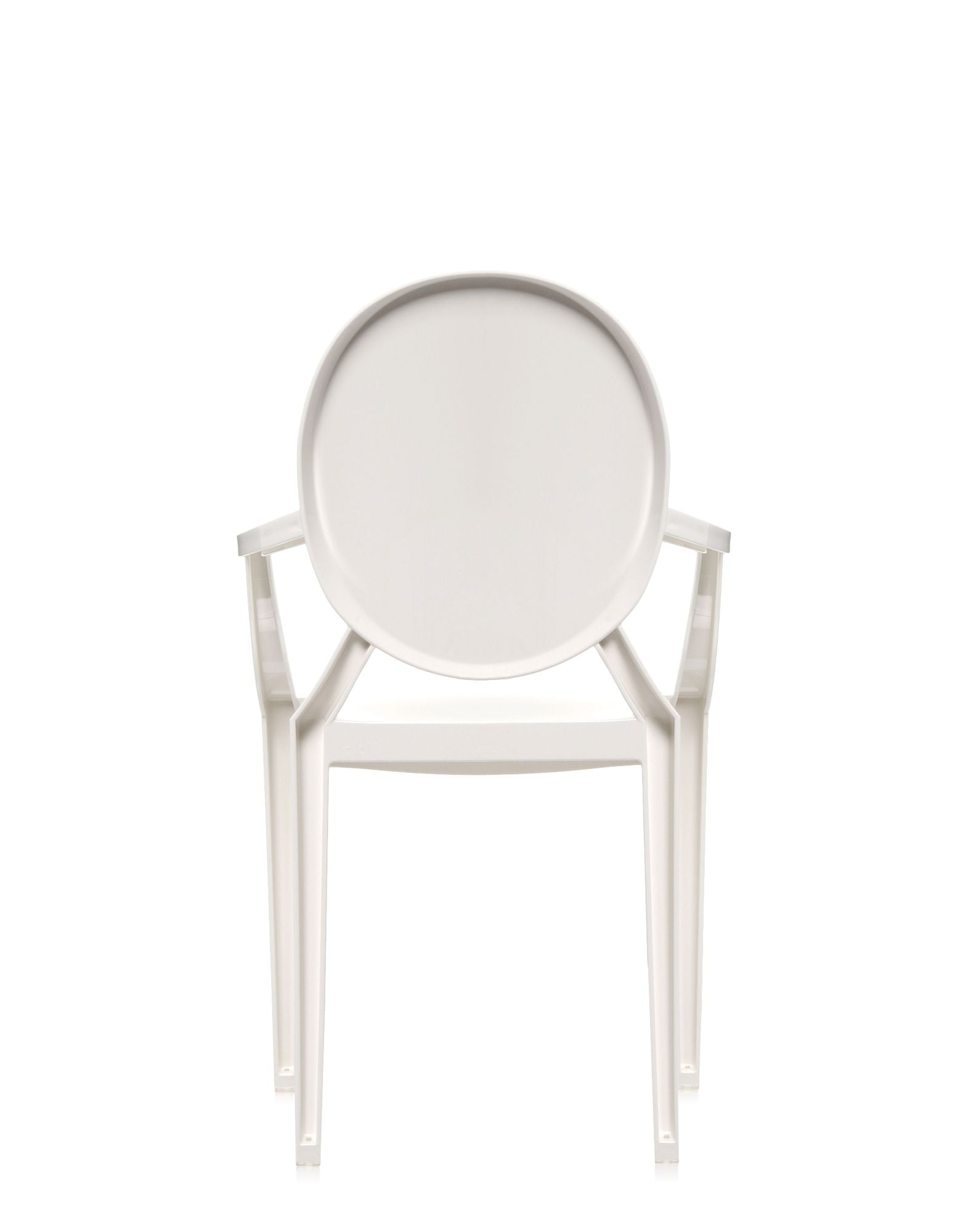 Louis Ghost Armchair - Recycled | Set of 2 | Glossy White
