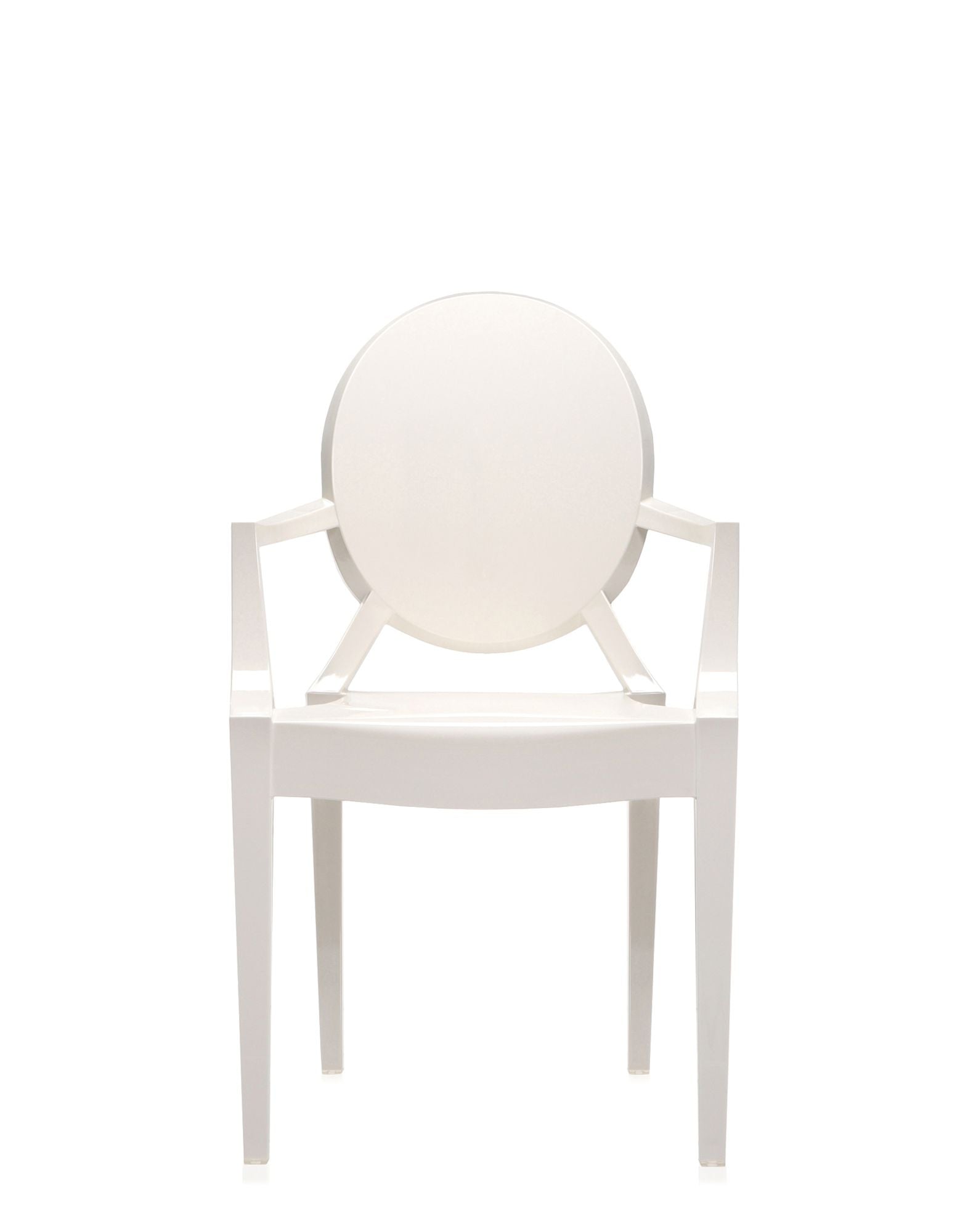 Louis Ghost Armchair - Recycled | Set of 2 | Glossy White
