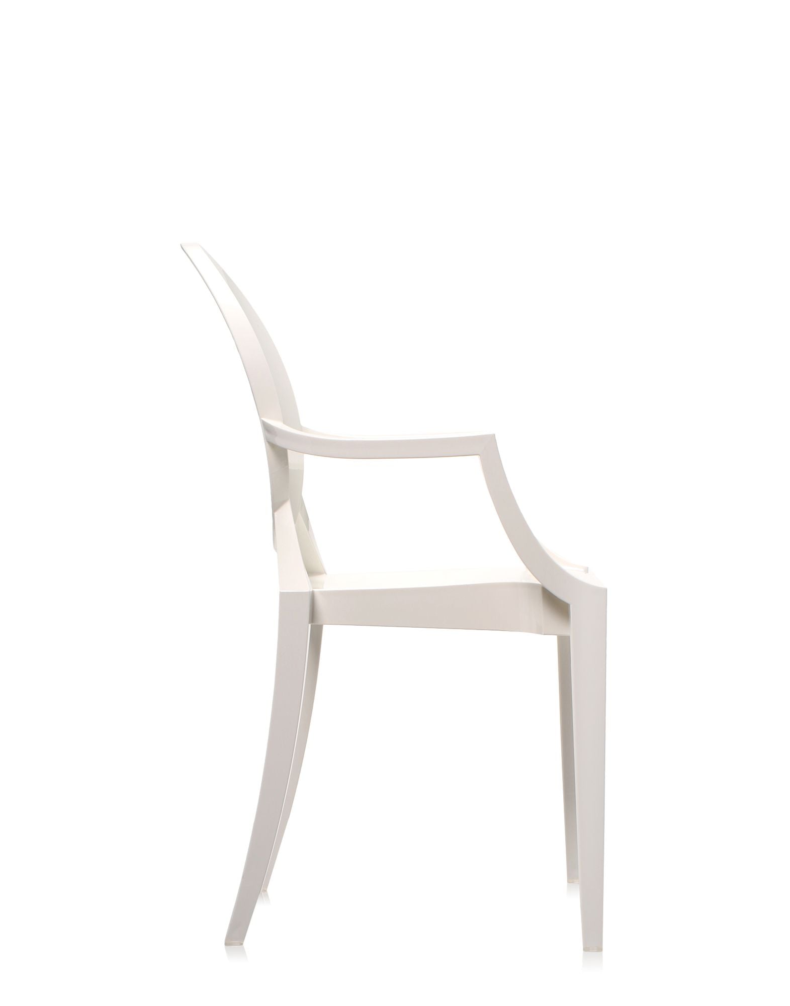 Louis Ghost Armchair - Recycled | Set of 2 | Glossy White