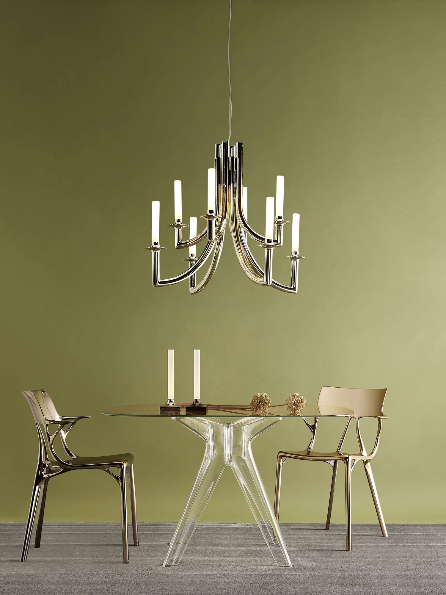 Khan Metal Chandelier | Single | Matte Bronze
