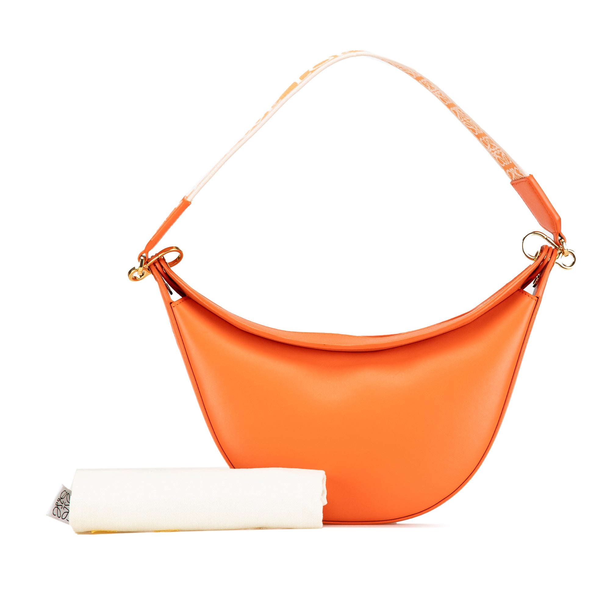 Loewe | Pre-Owned Small Leather Luna Hobo | Orange