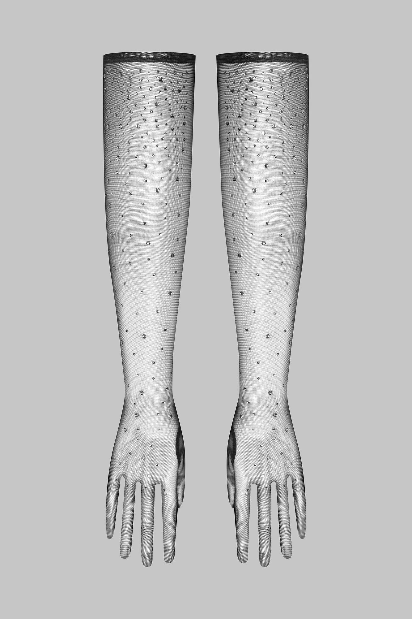 Opera Gloves With Strass - 24 Secret Days | Black