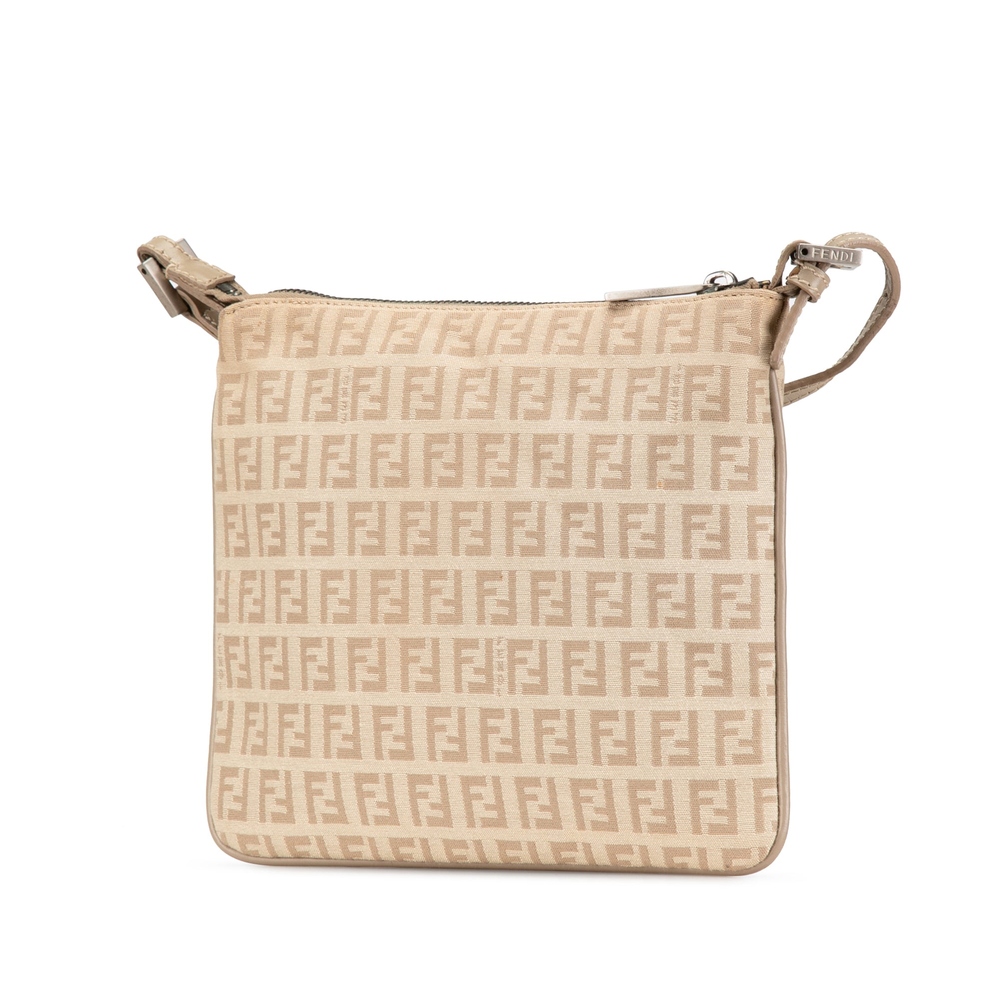 Fendi | Pre-Owned Zucchino Canvas Crossbody | Ivory/Beige