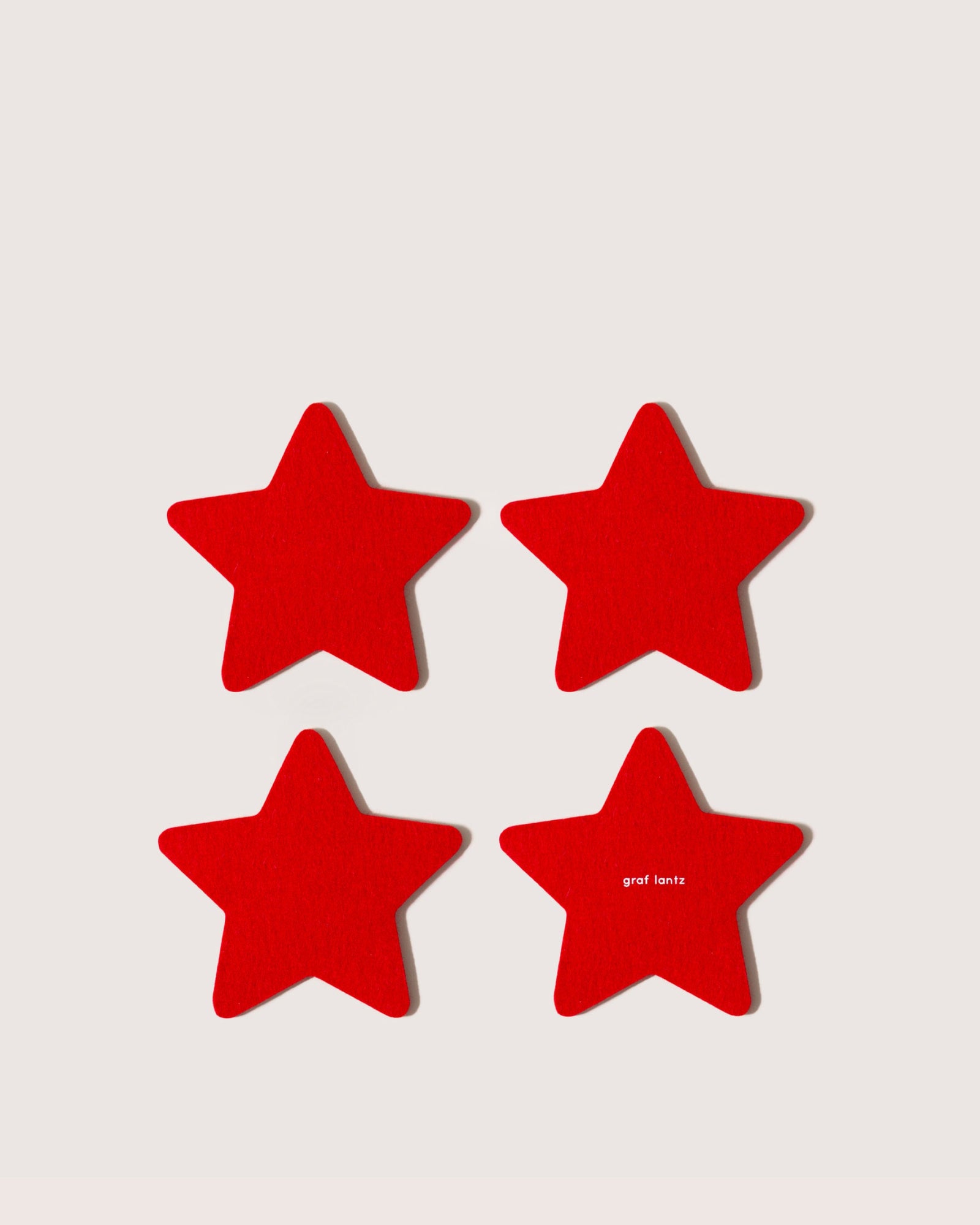 Merino Wool All-Star Coaster Solid 4 Pack | Red