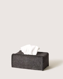 Merino Wool Large Tissue Box Cover | Charcoal