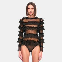 OW Collection Grace Bodysuit | Black Caviar