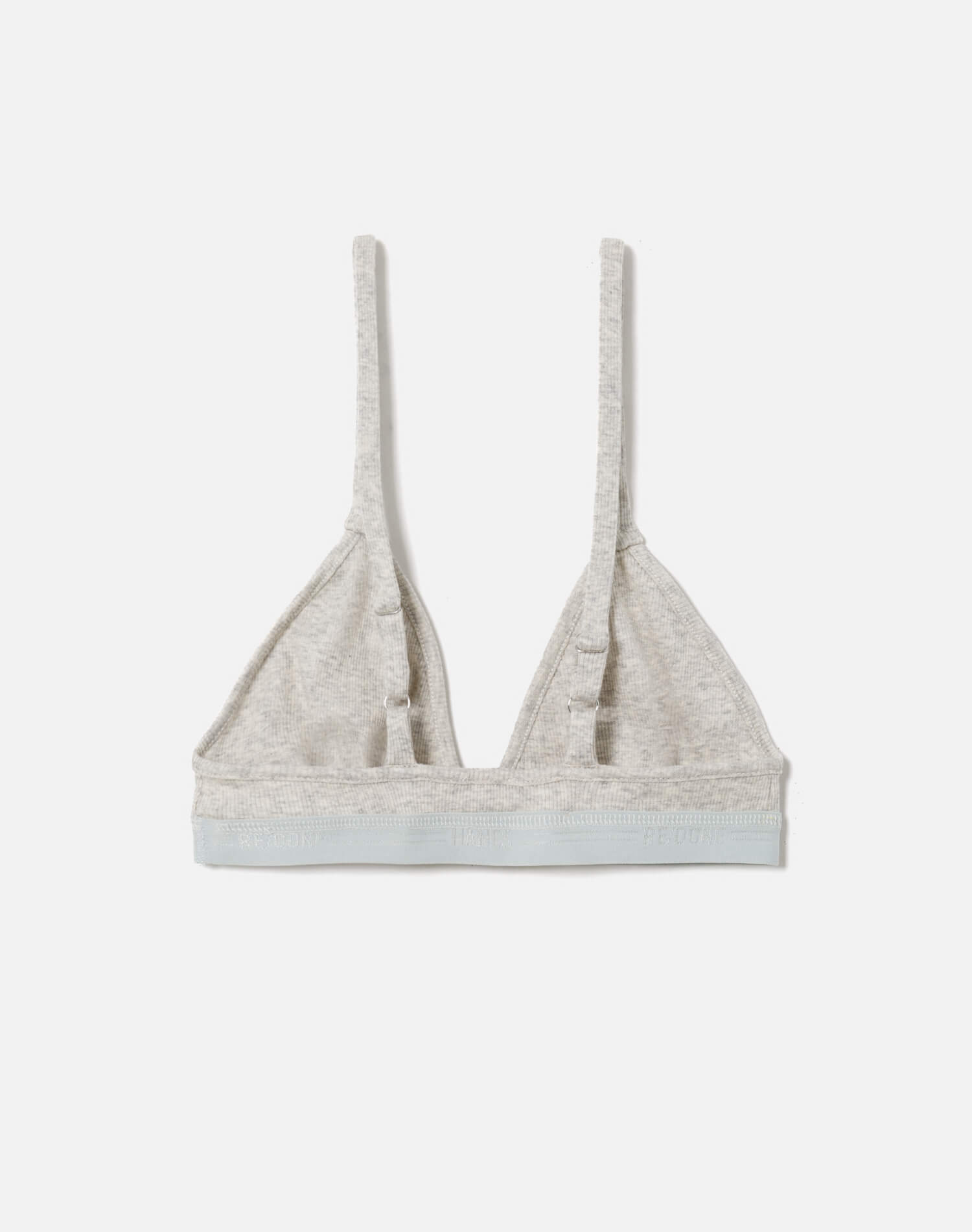 Womens | Hanes Ribbed Triangle Bra | Heather Grey