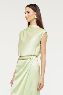 Indy Drape Top | Lime