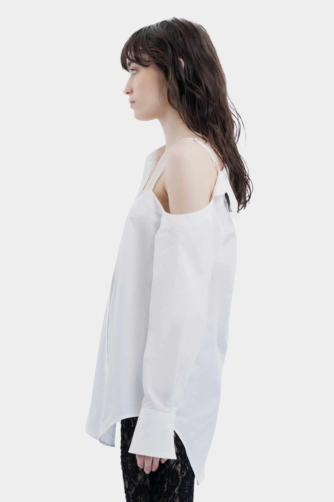 The Drop Shoulder Shirt By GINIA In White