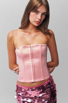 Womens | Satin Corset | Light Pink