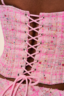 Womens | Genevieve Bustier | Plaid Pink