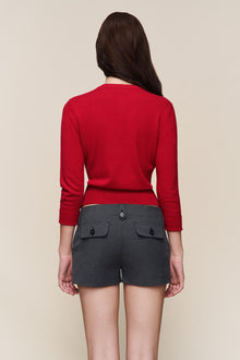 Womens | Emelie Wool Cardigan | Red Love