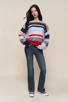 Womens | Hawley Oversized Stripe Wool Jumper | Blue