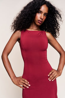 Womens | Daye Midi Dress | Bordeaux