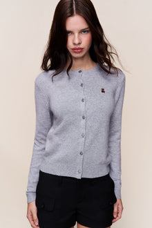 Womens | June Relaxed Wool Cardigan | Heather Grey
