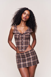 Womens | Chamonix Tartan Corset | Tartan Multi