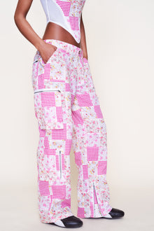 Womens | Adrian Patchwork Pant | Pink Multi Plaid