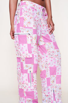 Womens | Adrian Patchwork Pant | Pink Multi Plaid