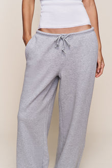 Womens | Drawstring Fleece Pant | Heather Grey