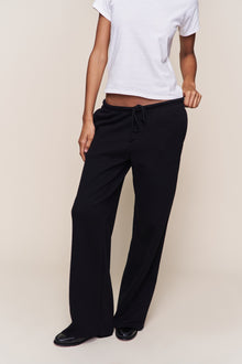 Womens | Drawstring Fleece Pant | Black