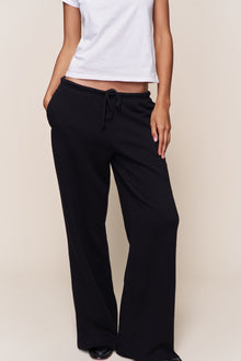 Womens | Drawstring Fleece Pant | Black