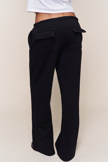 Womens | Drawstring Fleece Pant | Black