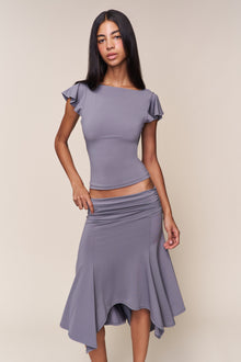 Womens | Soffiano Top | Charcoal