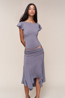 Womens | Soffiano Skirt | Charcoal