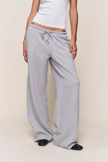 Womens | Drawstring Fleece Pant | Heather Grey