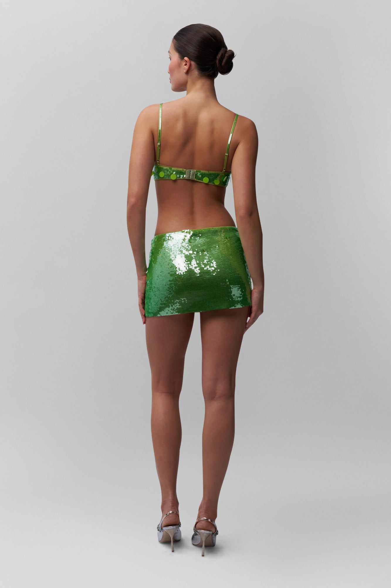 Womens | Sequin Mini Skirt | Martini Olive