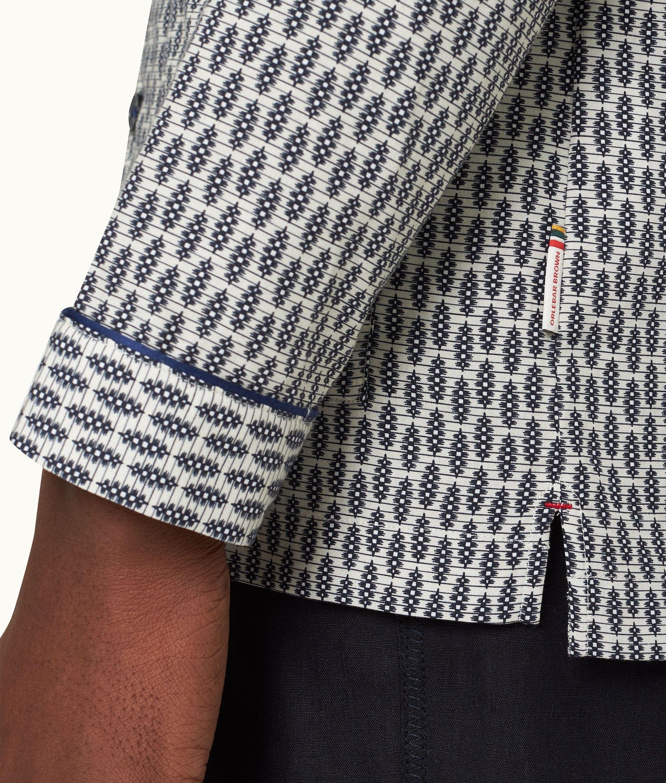 Gabel Perez Print Capri Collar Resort-Style Shirt Woven | Chai