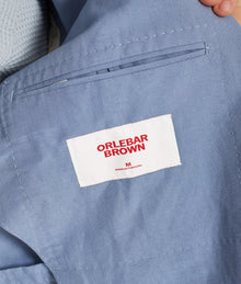 Garret Tailored Fit, Italian Made, Two-Button Unstructured Blazer | Springfield Blue
