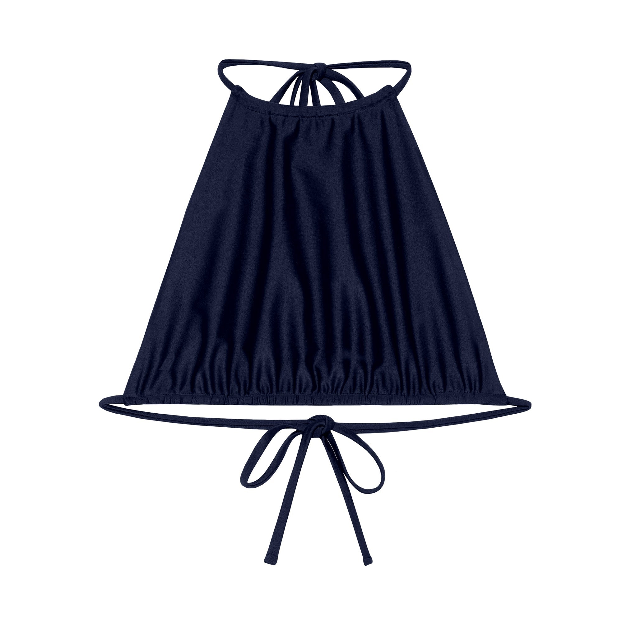 Gia Halterneck Top | Navy Matte