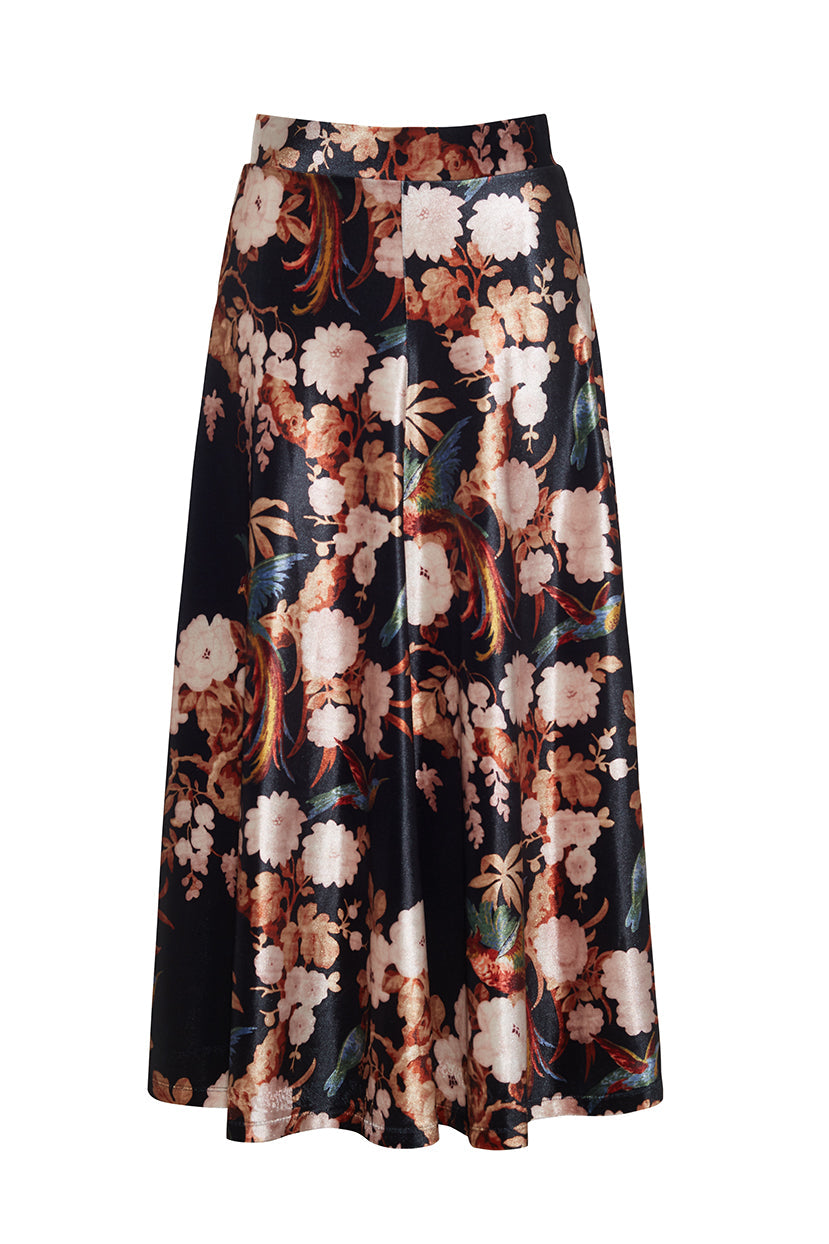 Gianna Skirt | Black Birds of Paradise