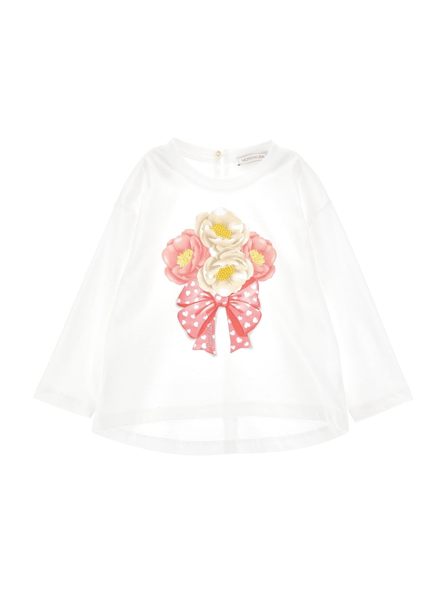 Girls | Anemone Print Cropped T-Shirt | Cream