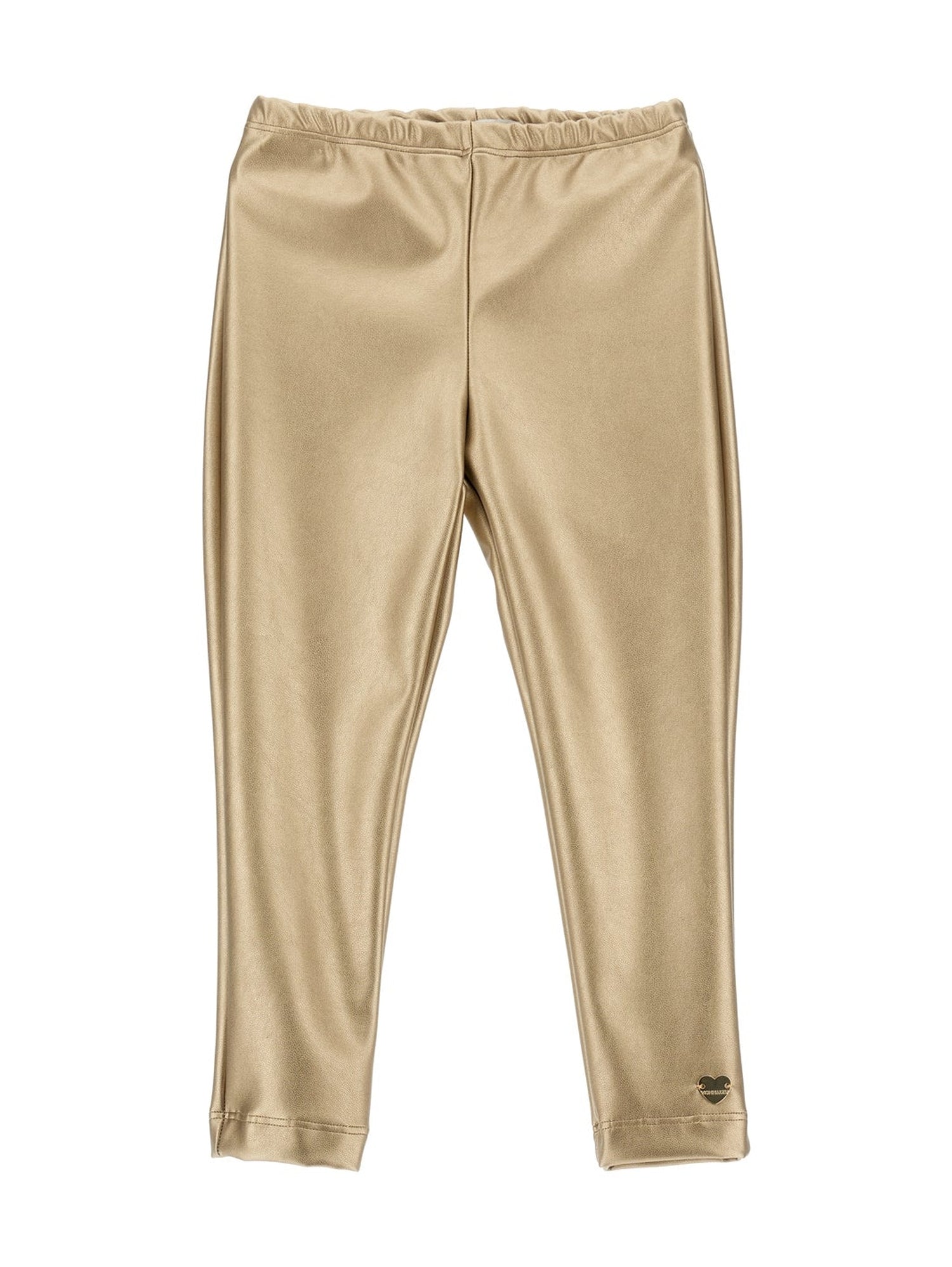 Girls | Coated Fabric Stretch Leggings | Gold