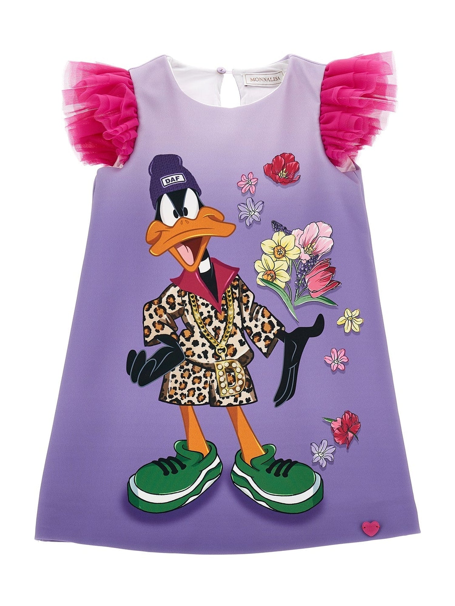 Girls | Daffy Duck Crepe Dress | Multicolor
