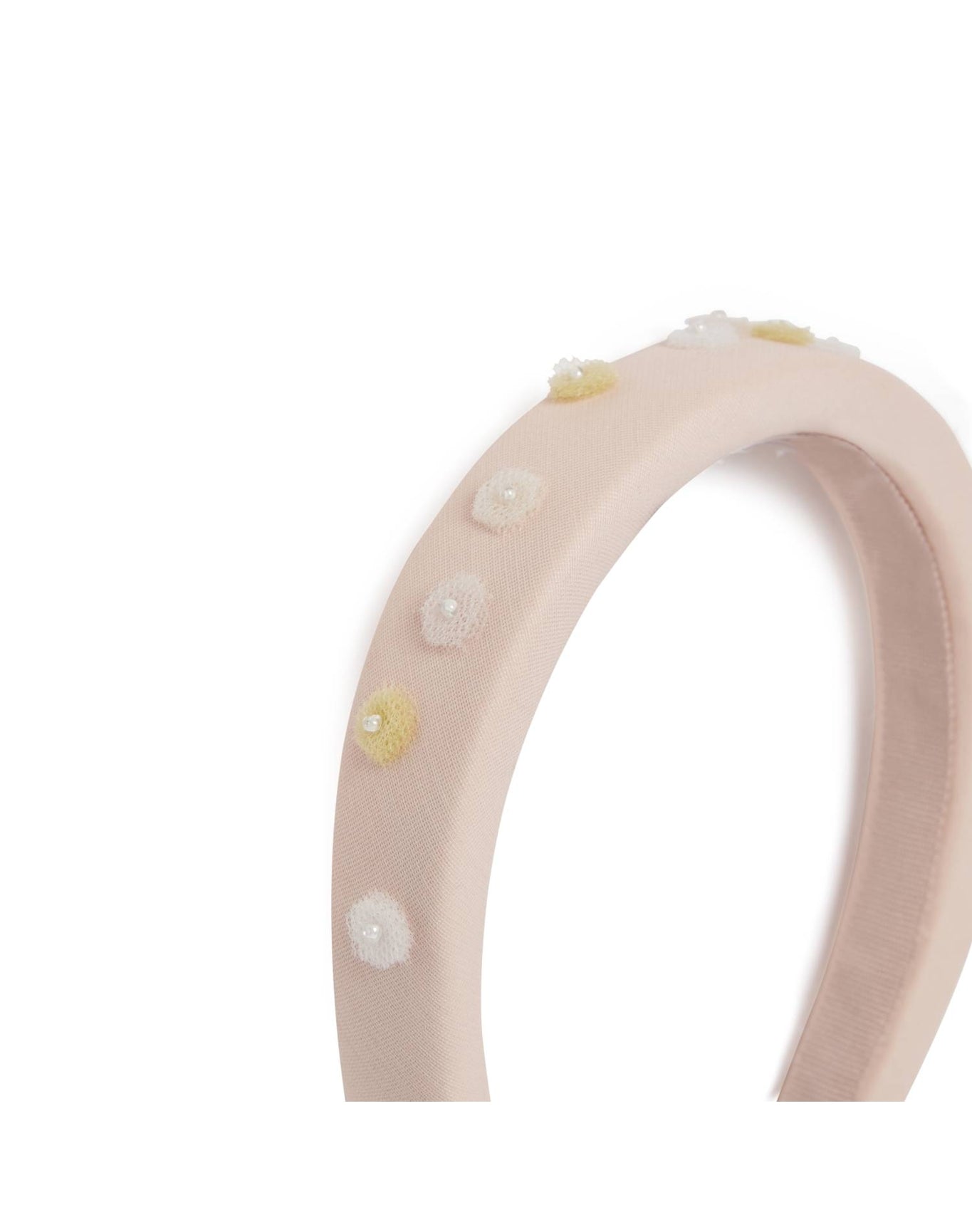 Girls | Embroidered Headband | Petal Pink