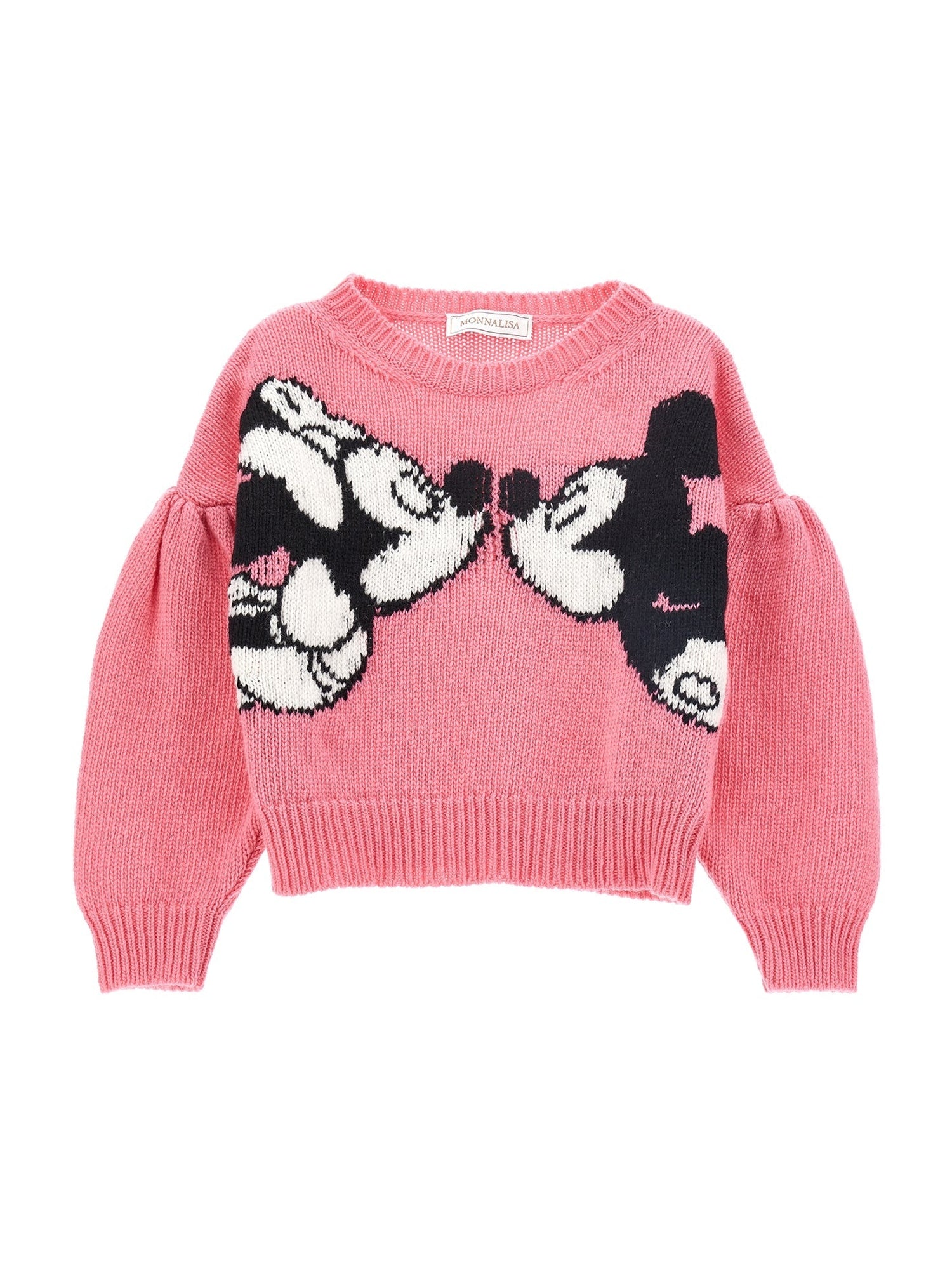 Girls | Minnie And Mickey Mouse Merino Sweater | Sachet Pink