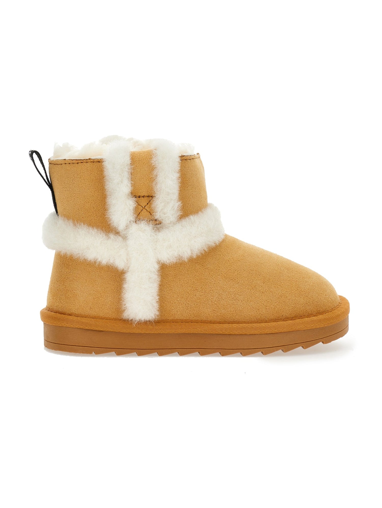 Girls | Plush Suede Ankle Boots | Beige