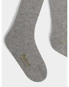 Girls | Thomina Ribbed Tights | Heathered Gray