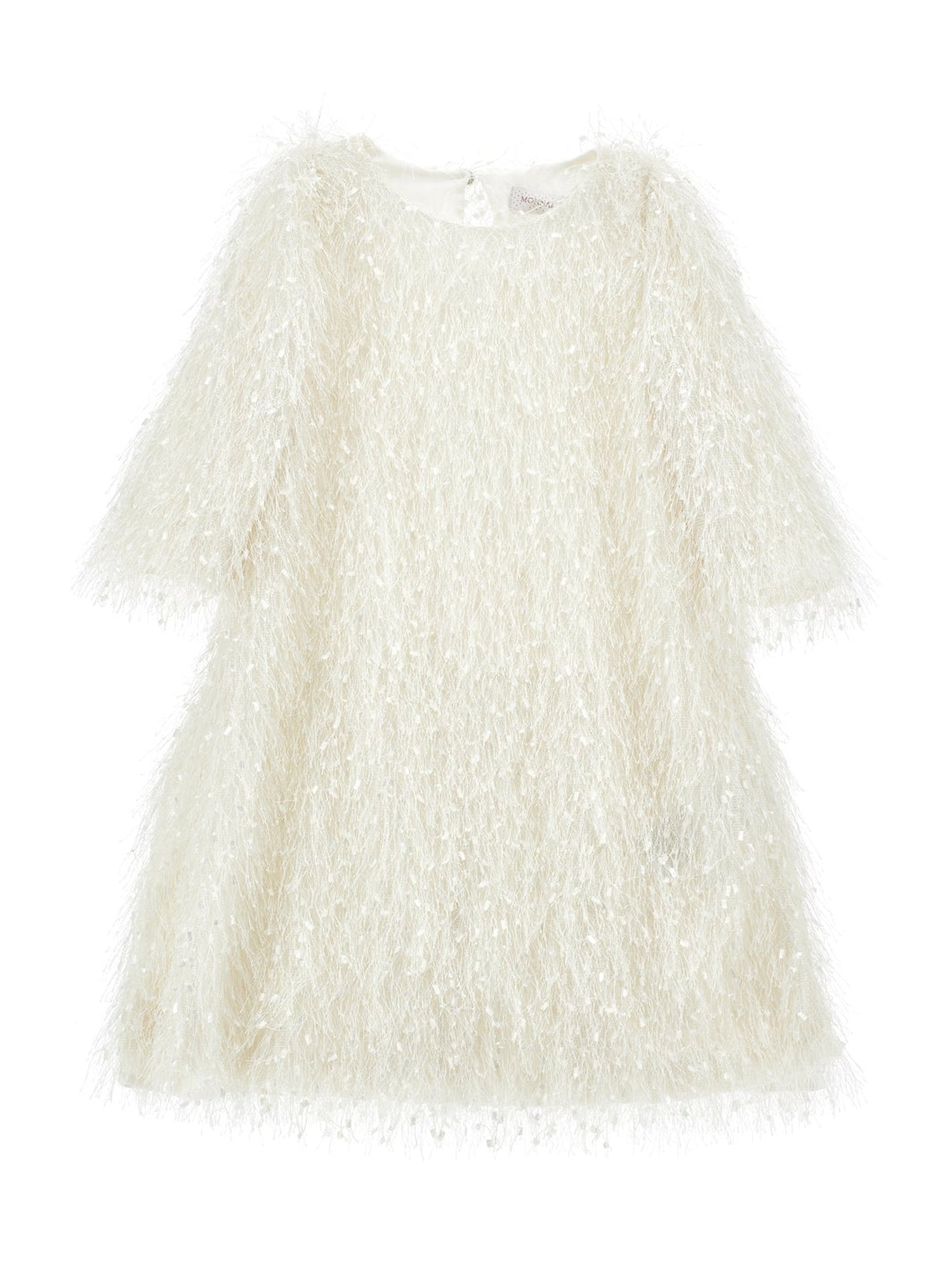 Girls | Viscose Fringe Dress | Ecru