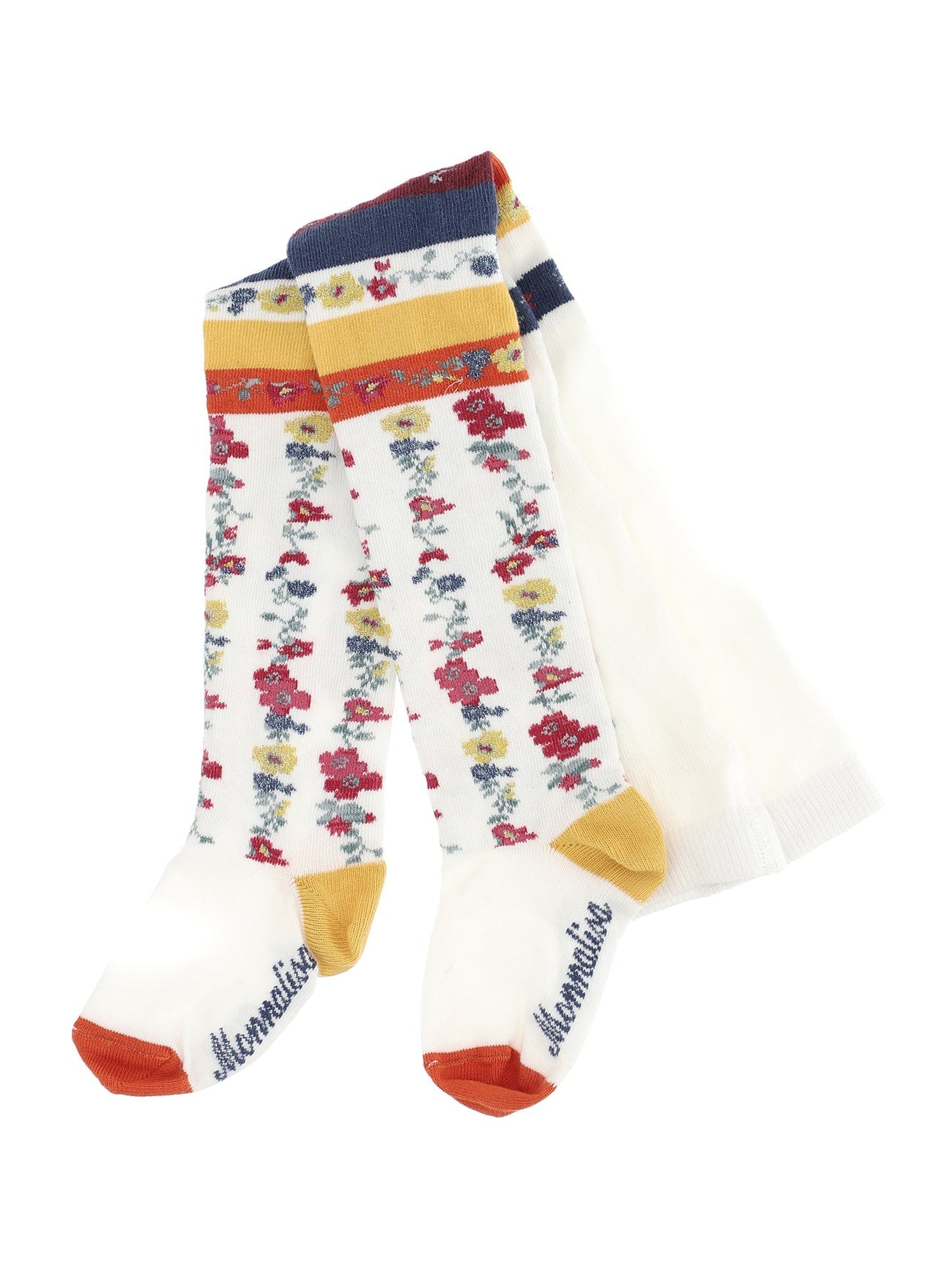 Girls | Warm Cotton Striped Tights | Multicolor