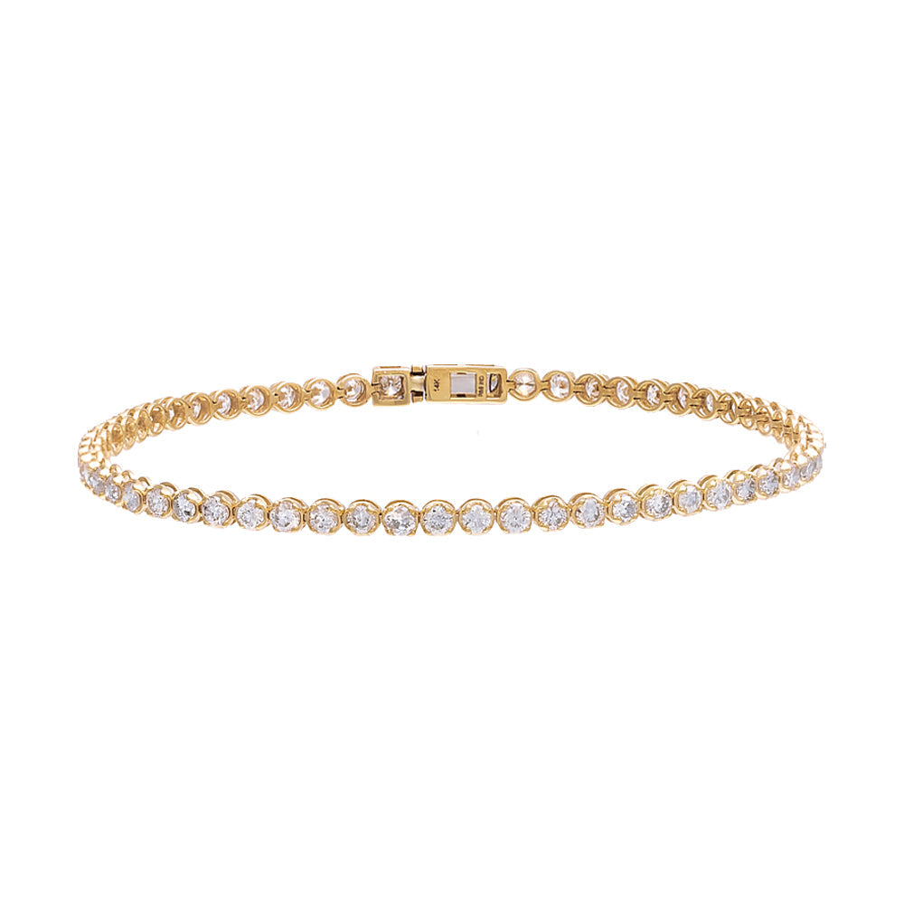14K Gold 3 Carat Diamond Tennis Bracelet 14K - Adina's Jewels